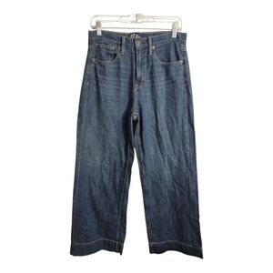 GAP High Rise Wide Leg Jeans in Blue Denim